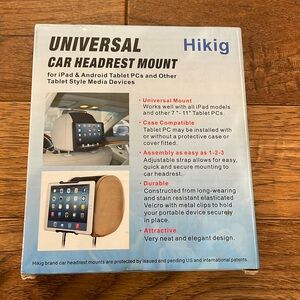Hikig Universal Car Headrest Mount for iPad Android Tablet PCs Tablet Devices